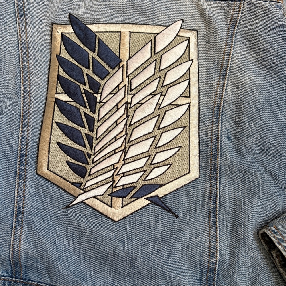 Denim Jacket with Attack on Titan’s patch - image 3